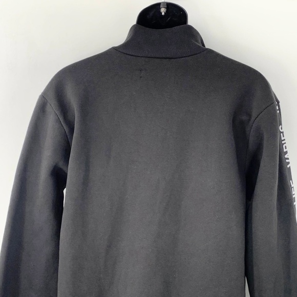 LVISH Men Sweatshirt Full Zip Black Pockets Sz XL - Picture 7 of 13